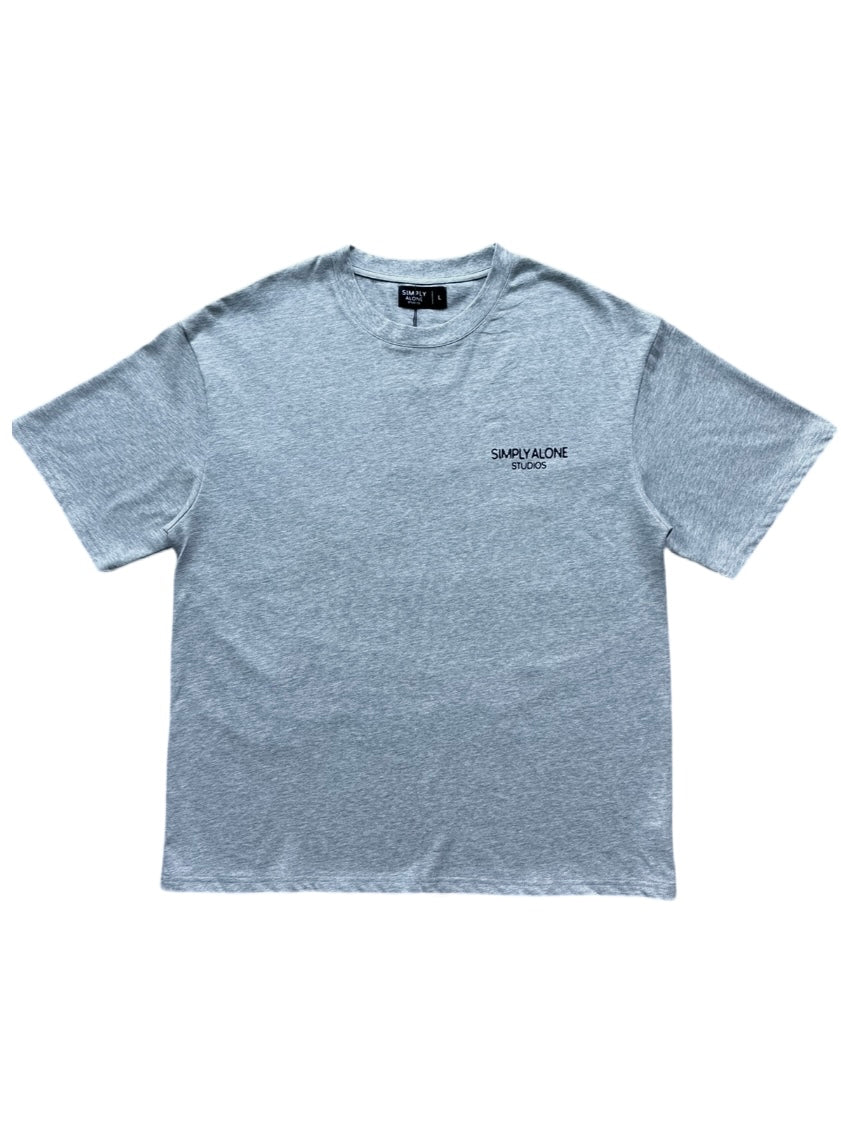 Heavy Weight Grey Logo Tee