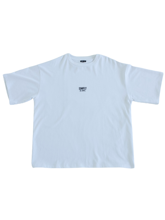 White Logo Tee