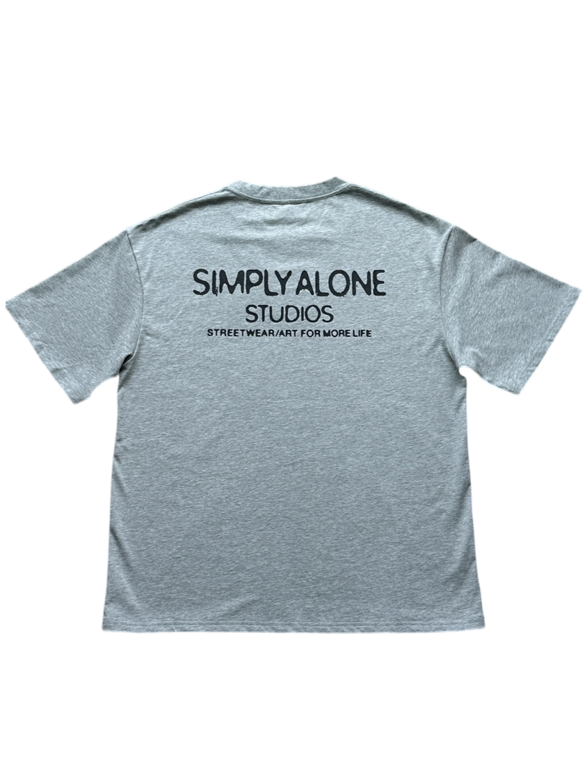 Heavy Weight Grey Logo Tee