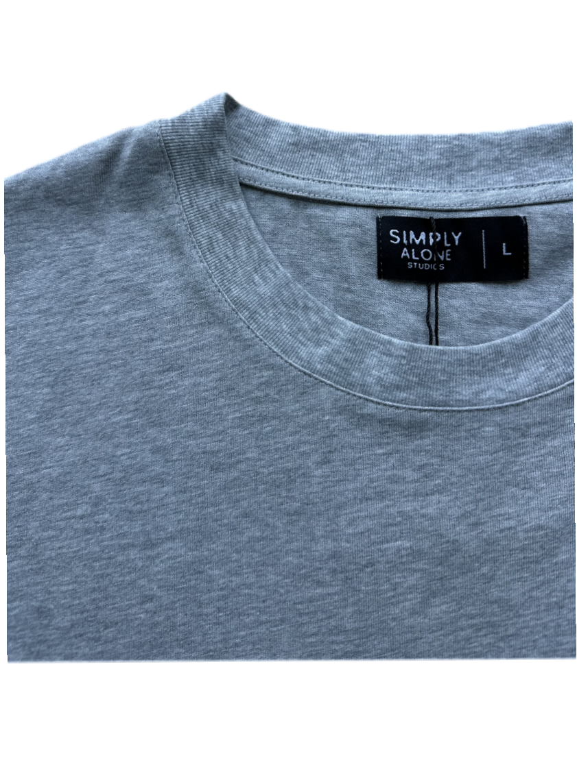 Heavy Weight Grey Logo Tee